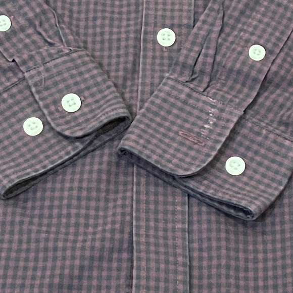 Lauren Ralph Lauren teen boys size 14  burgundy red Plaid Shirt - Picture 4 of 13